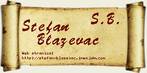 Stefan Blaževac vizit kartica
